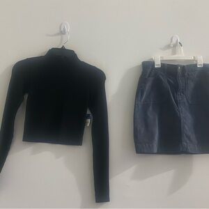 Arizona Jean Company Black Long Sleeve Top
(Top:XS juniors, Skirt: size 2)